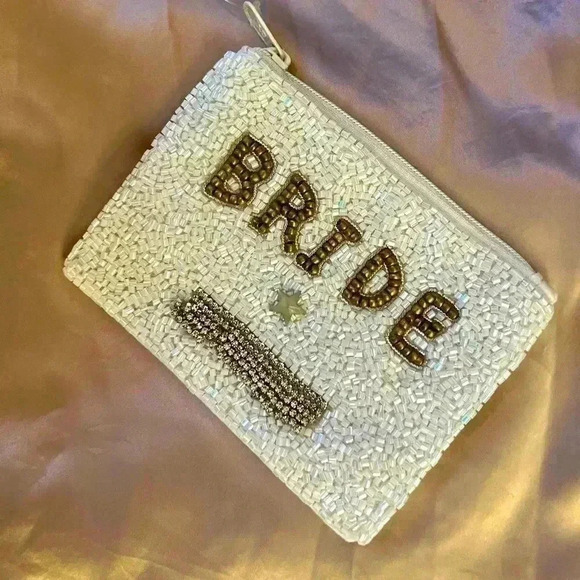 Handbags - BEADED BRIDE POUCH NWT